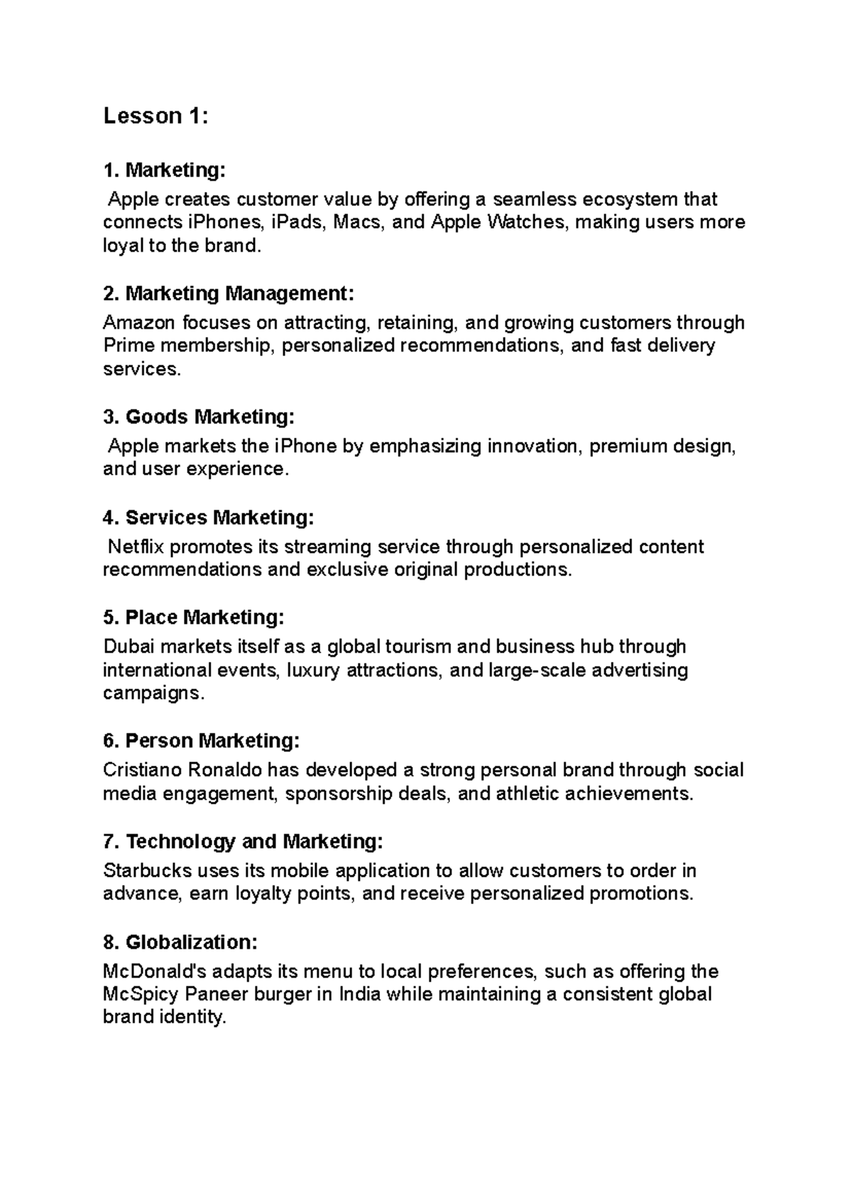 Marketing Management: Key Concepts and Case Studies (MKT 101) - Studocu