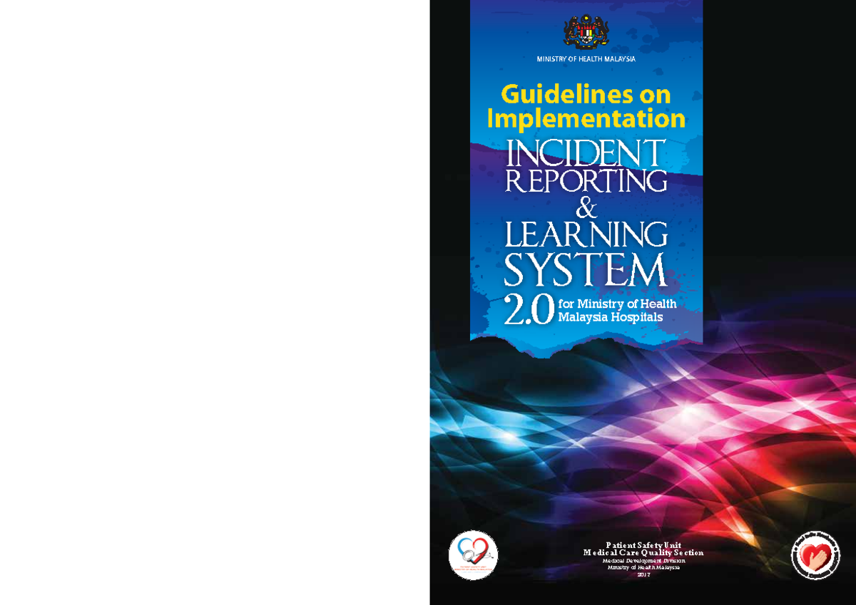 Guidelines On Implementation Incident Reporting Learning System 2 0