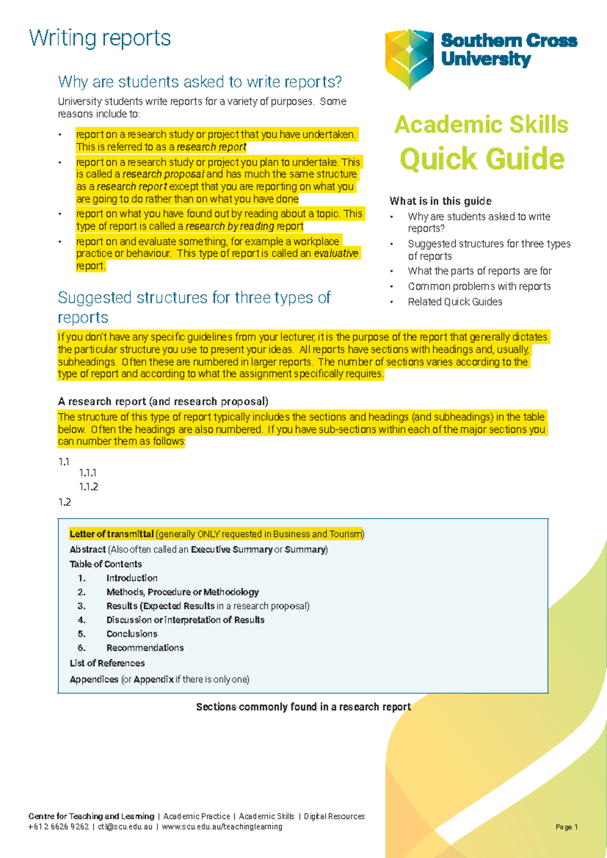 Essential Guide to Writing Reports: Tips and Structures - Studocu
