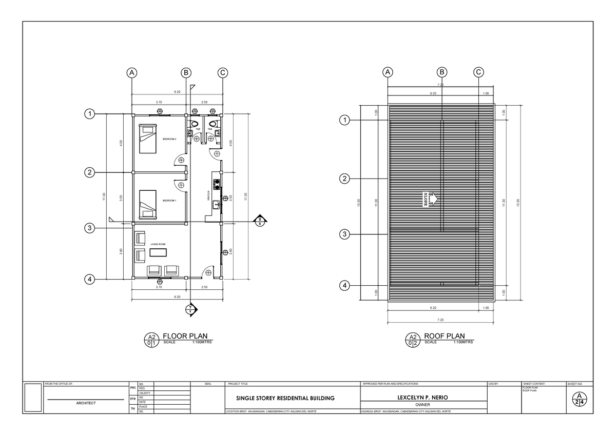 A-2 - basis of architectural - SLOPE 1. 11. 1. A B C 1 2 3 4 13. 6 1. 7 ...