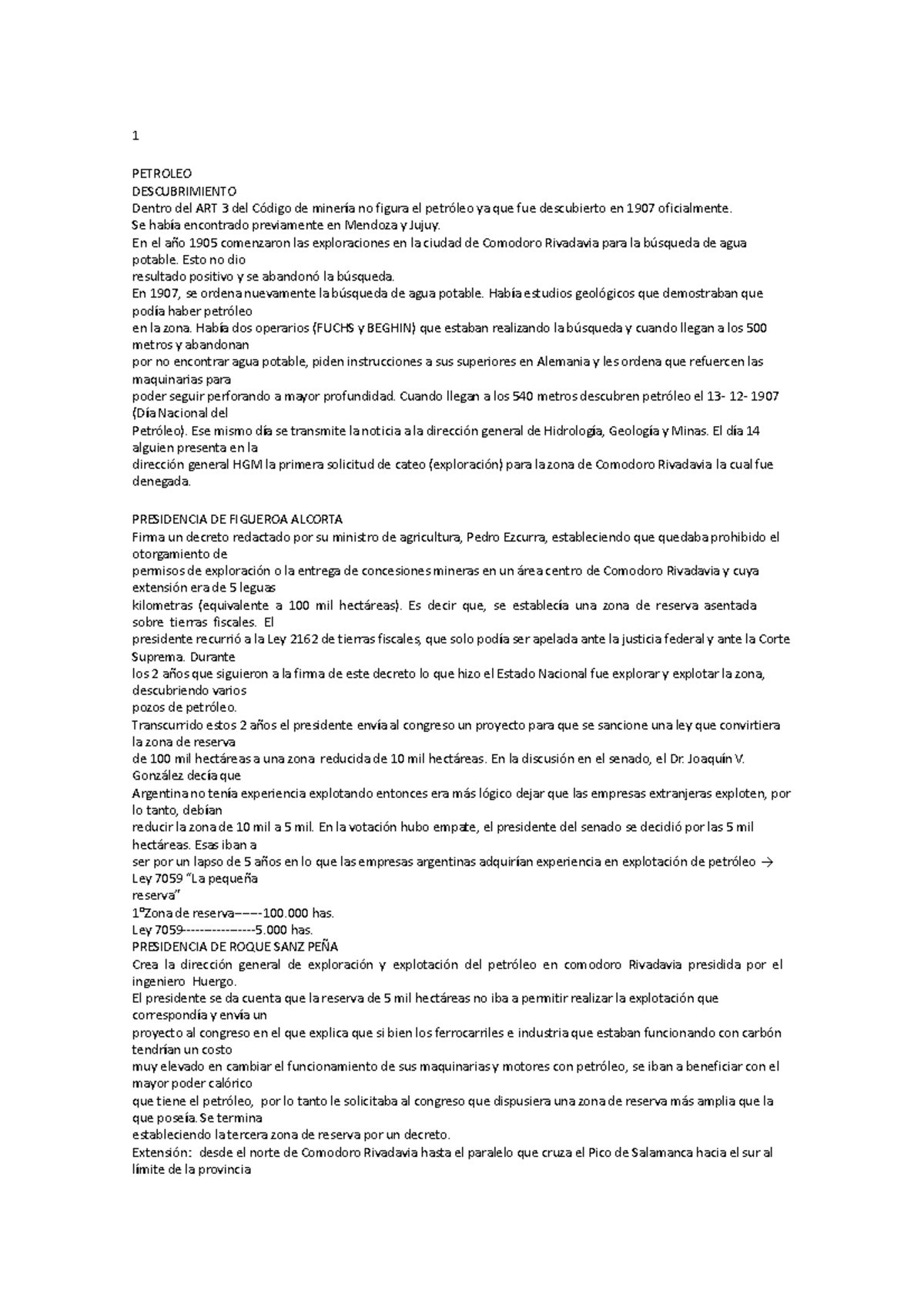 Historia del Petróleo en Argentina - Derecho Ambiental y Recursos (DA ...