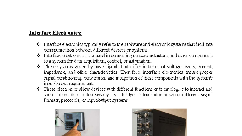 N9U4 Interface Electronics: Signal Conditioning & Communication Systems ...