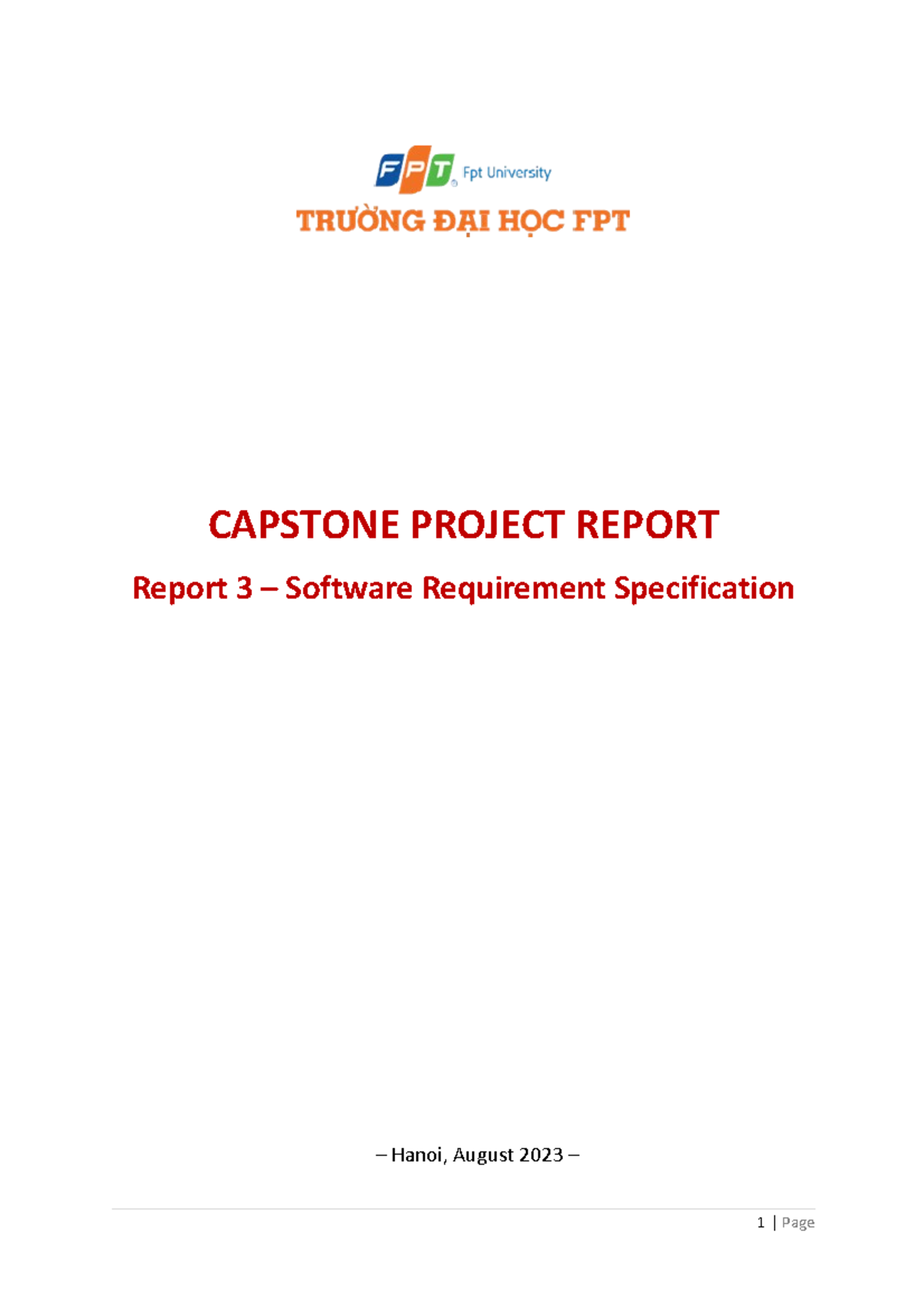 Group 6 Software Requirement Specification - CAPSTONE PROJECT REPORT ...