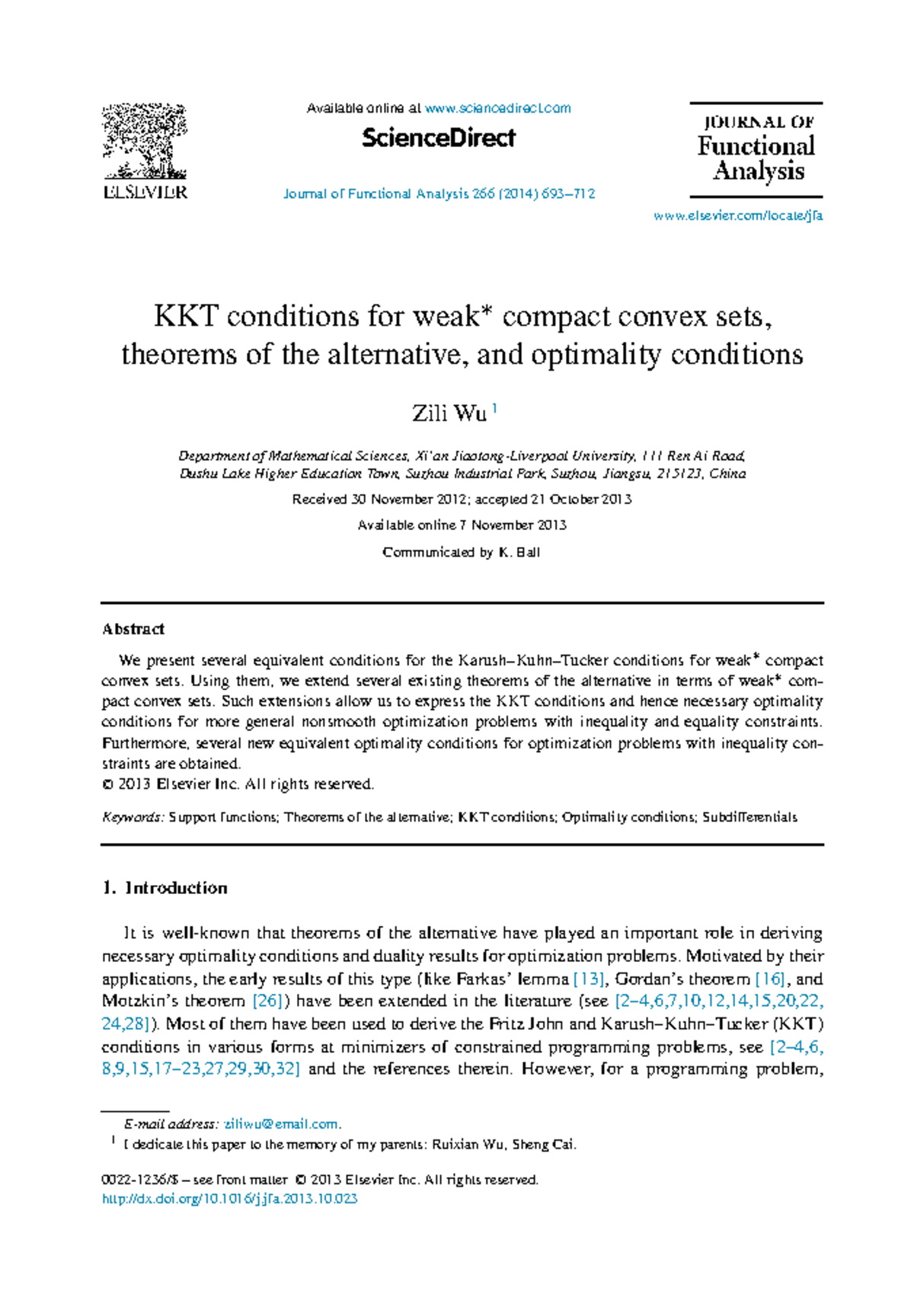 KKT Conditions for Compact Convex Sets: Theorems & Optimality (MATH 266 ...