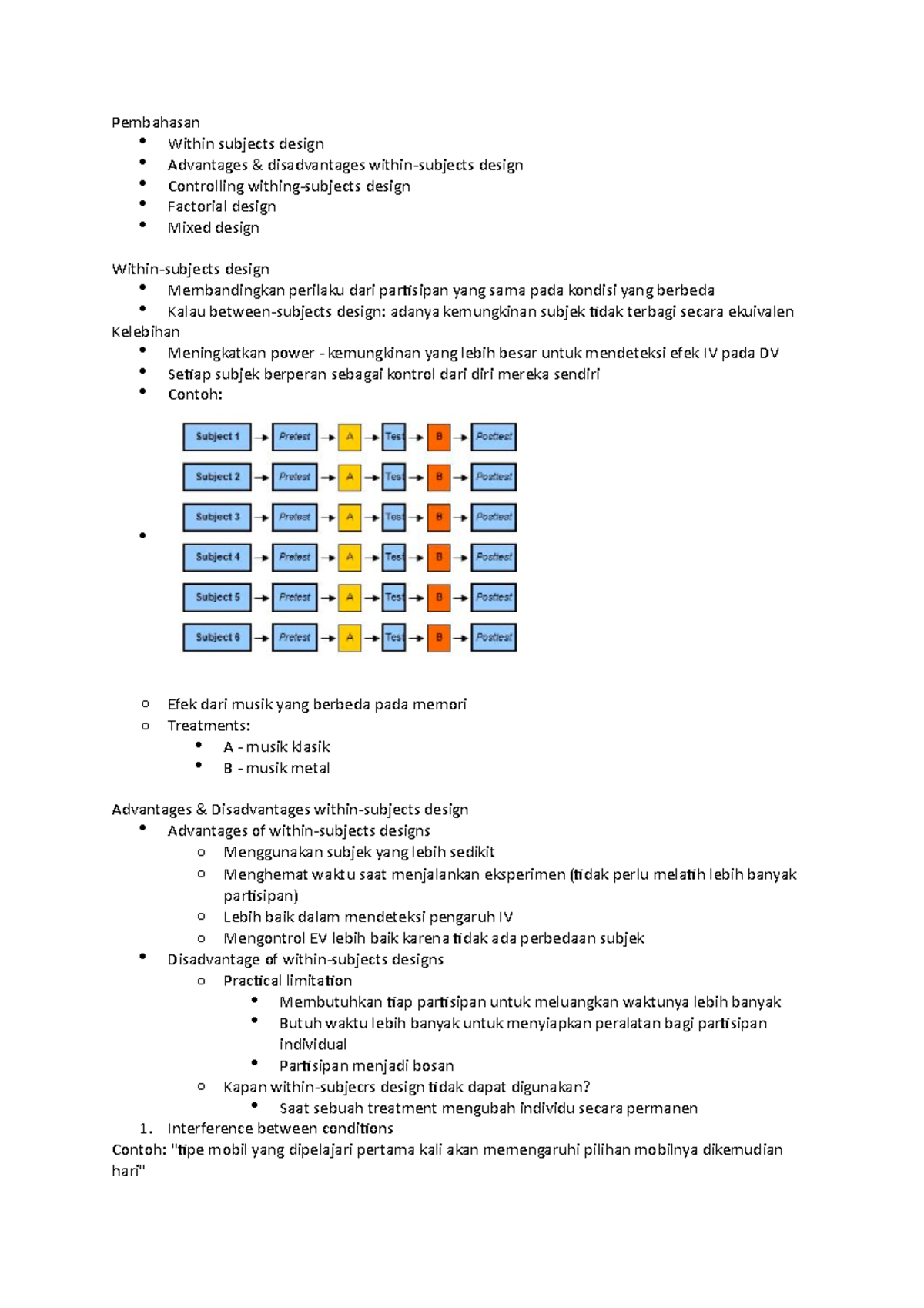 Strategi Riset Eksperimental: Desain Within-Subject dan Kontrol - Studocu