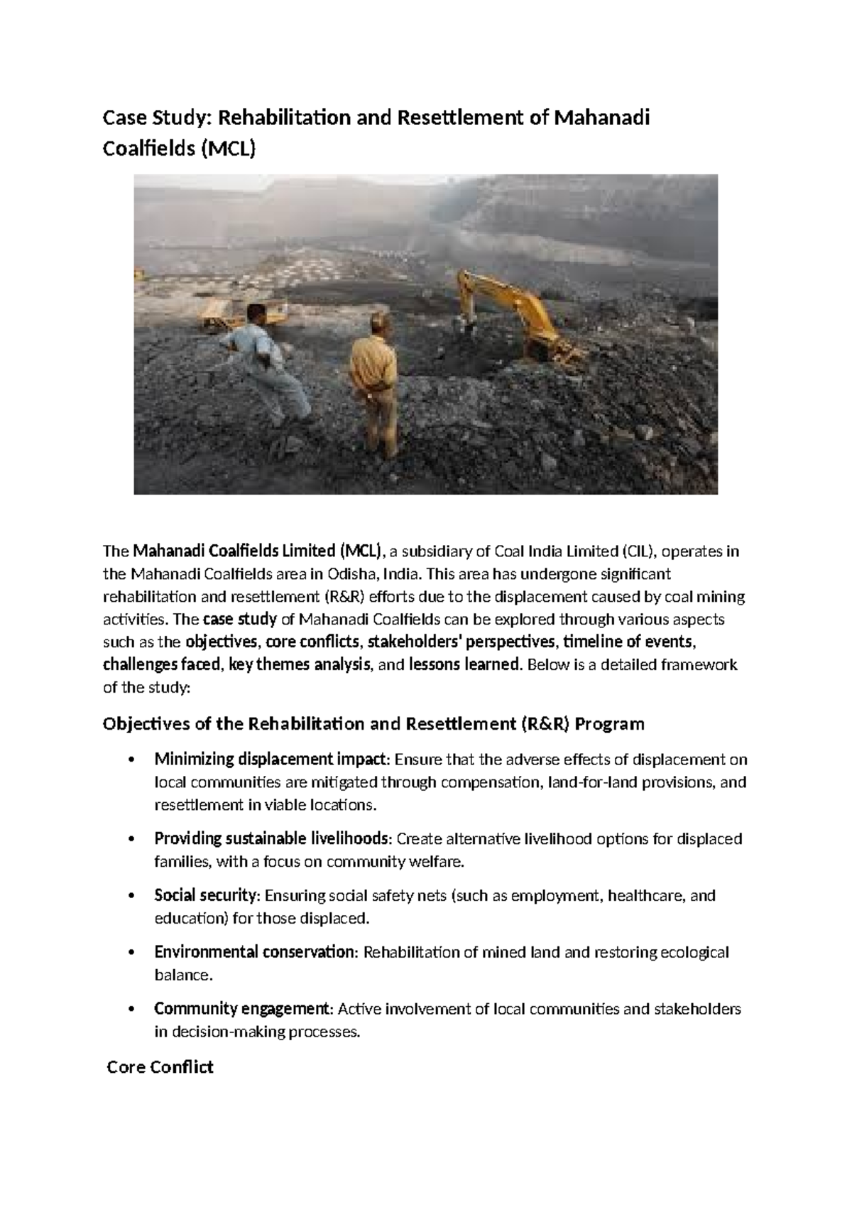 Case Study - vac - Case Study: Rehabilitation and Resettlement of ...