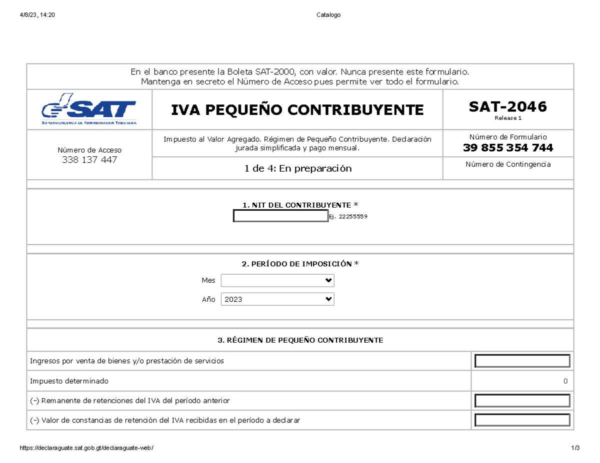 Llenar Formulario Sat