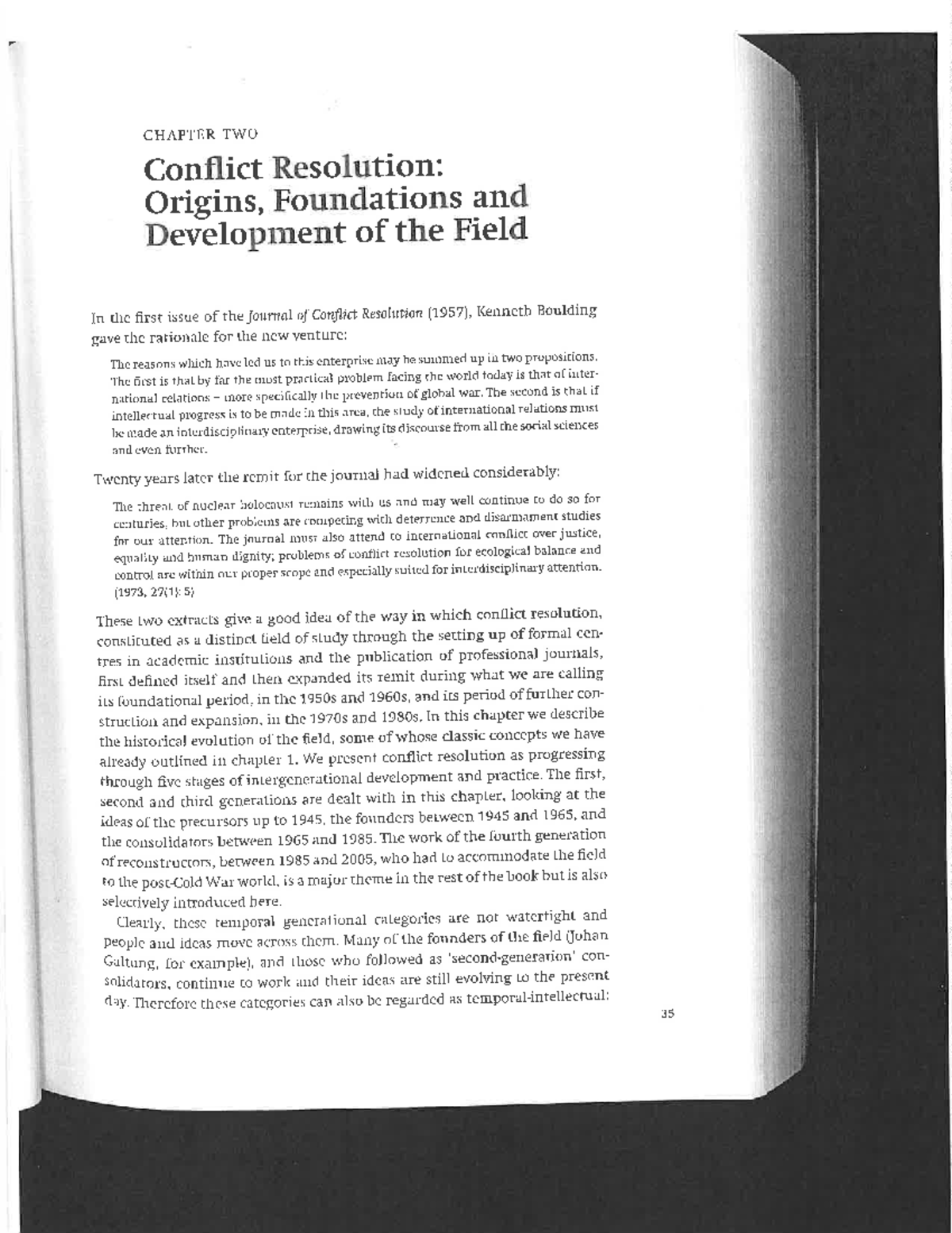 CHAPTER 2: Conflict Resolution - Historical Evolution and Development ...
