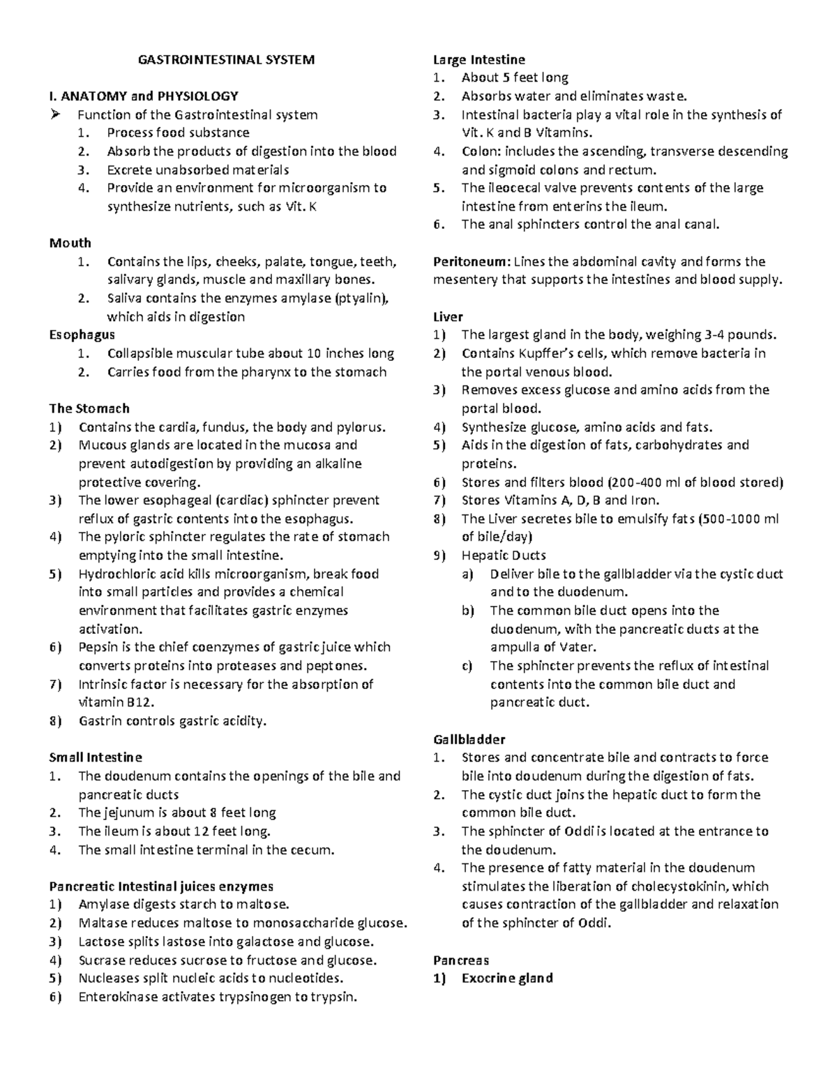 GIT 116 - Comprehensive Study of Gastrointestinal Anatomy & Physiology ...