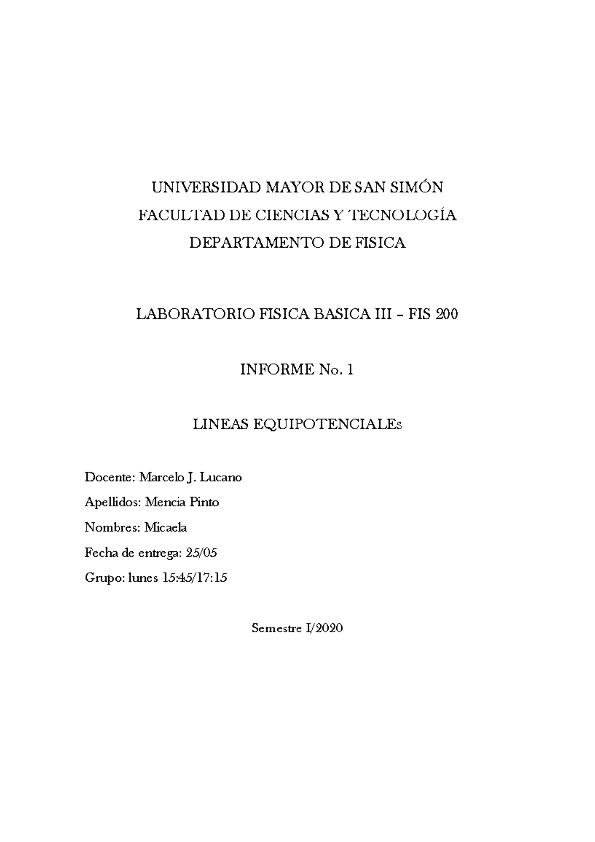 Medidas Indirectas en Física Básica I - Gerith-2 Lab Report - Studocu