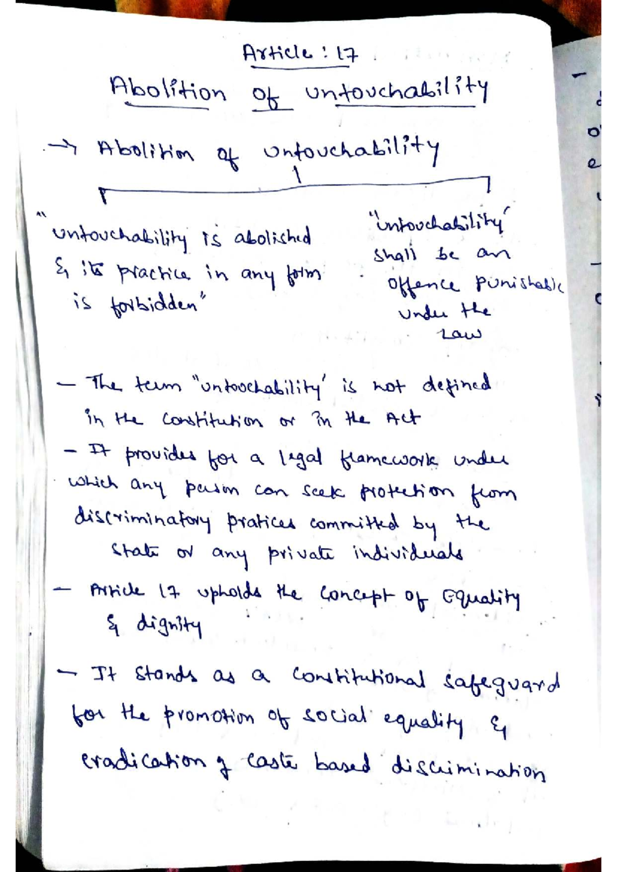 Article 17: Abolition of Untouchability and Legal Protections - Studocu