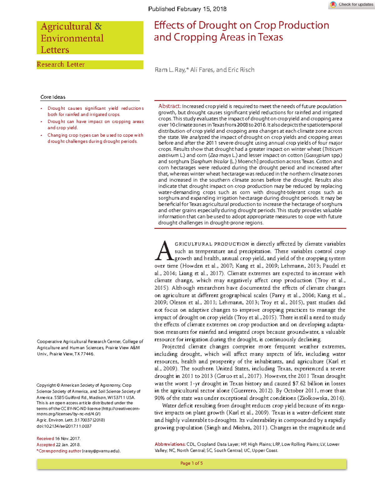 Effects of Drought on Crop Yields in Texas: Insights & Strategies ...
