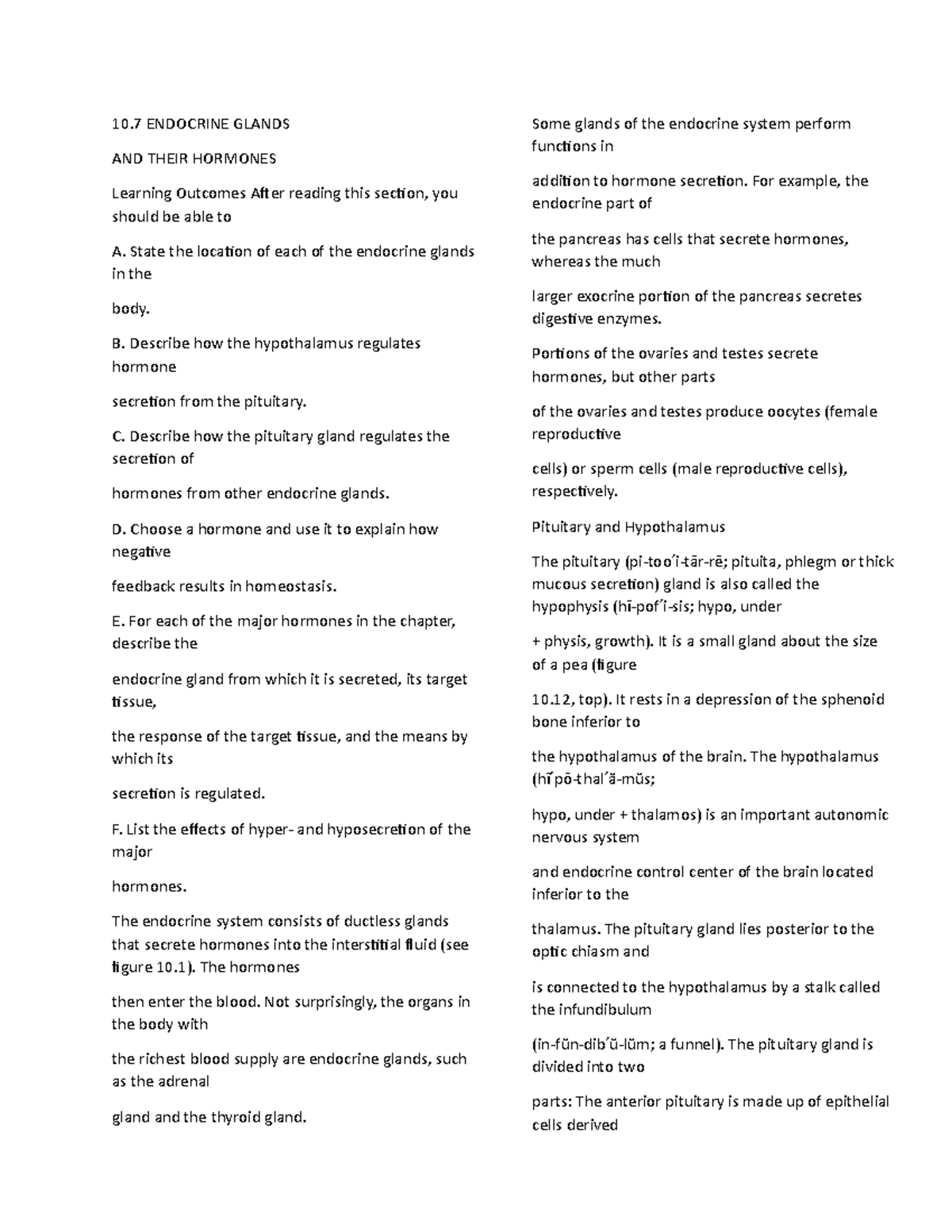 Seeley's Anatomy and Physiology Chapter 10.9 - 10 ENDOCRINE GLANDS AND ...