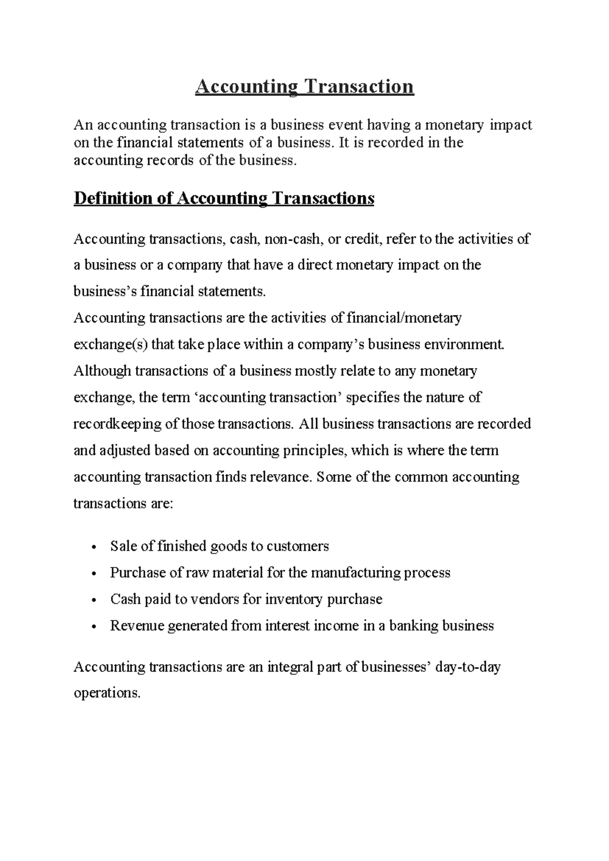 Accounting Transactions: Definitions, Examples, and Types Explained ...