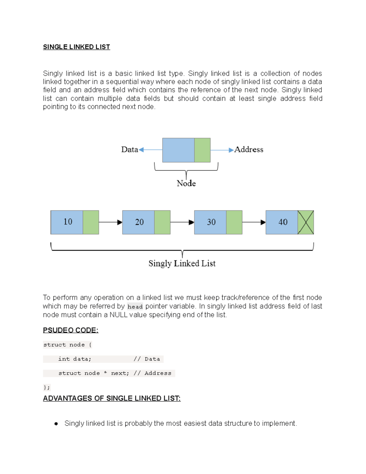 Linked LIST Total   aydvbluyabvuy   SINGLE LINKED LIST Singly ...