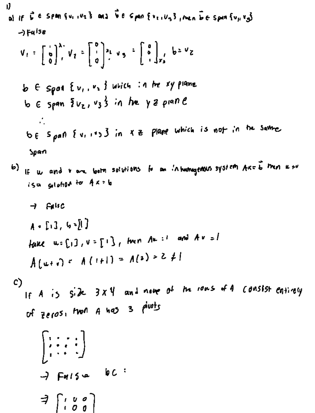 Exploration 3: Linear Independence and Span Analysis - Studocu