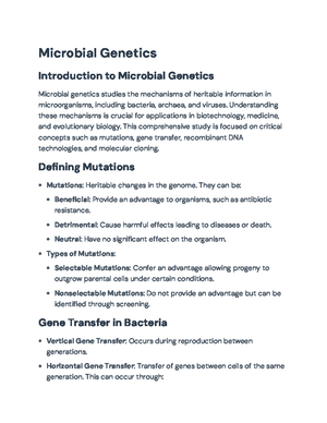 General Microbiology - Spring 2025 Final Exam Review Guide - General ...