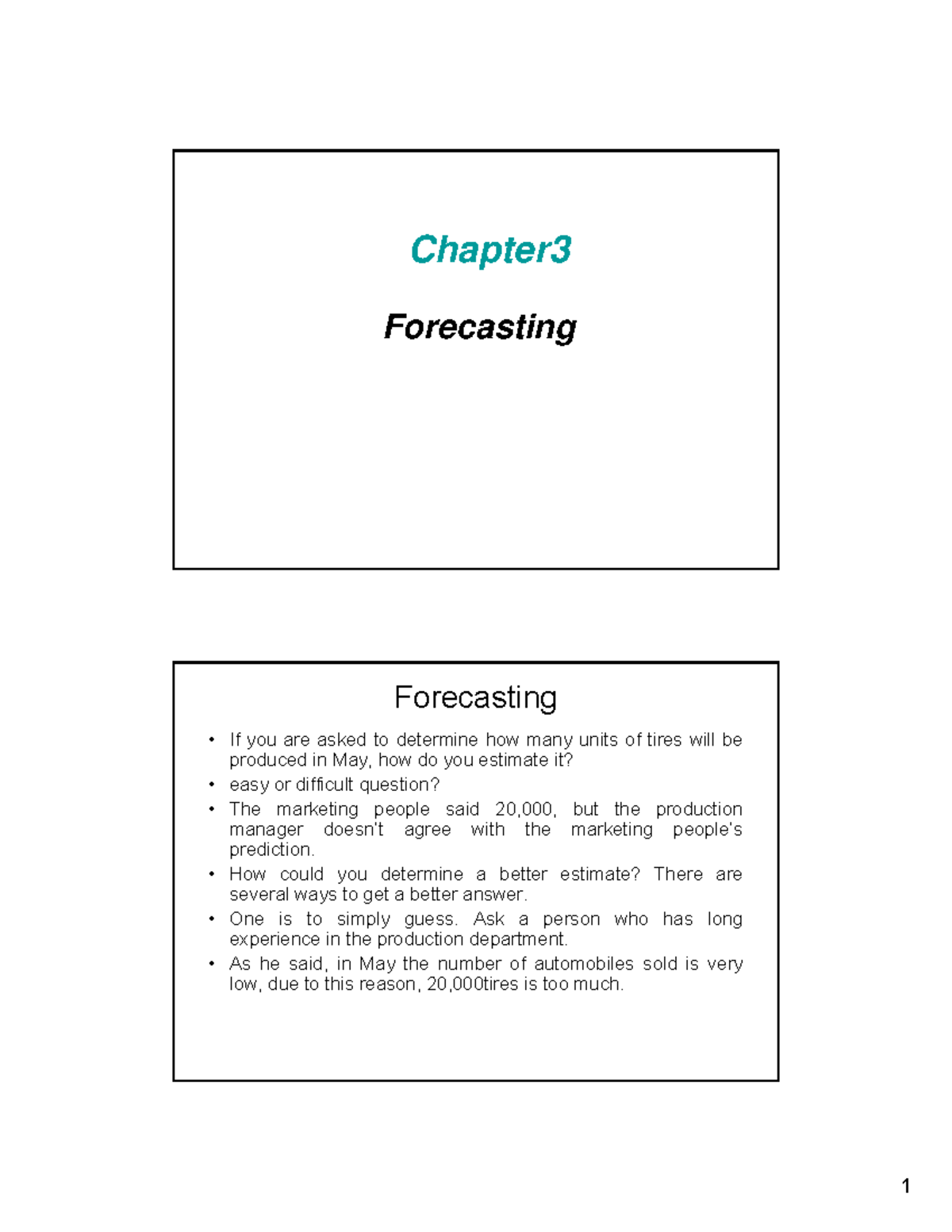Exam Chapter 3 2018: Questions & Answers on Forecasting Methods - Studocu