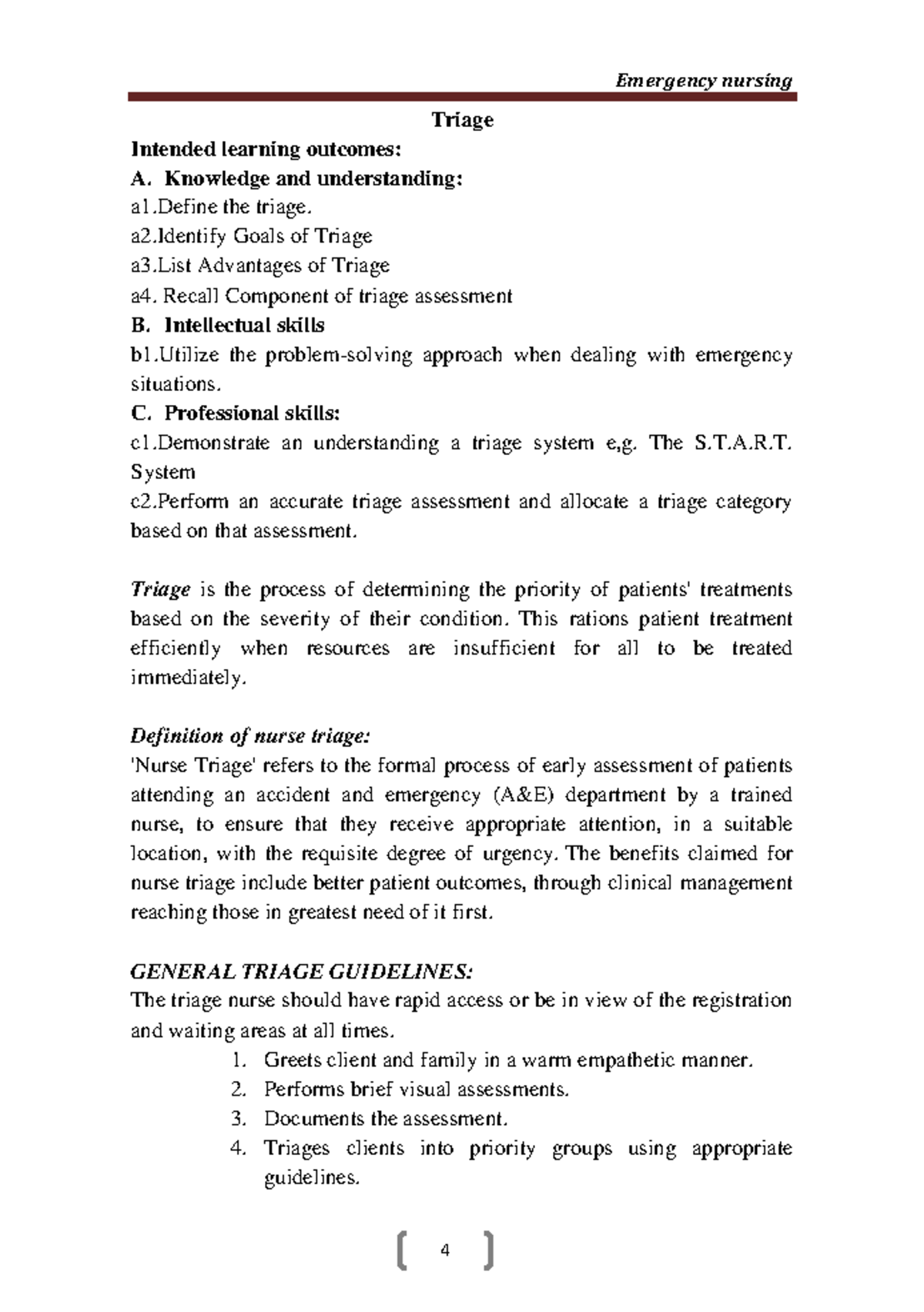 Triage Principles and Practices for Critical Care Nursing - CCN 101 ...