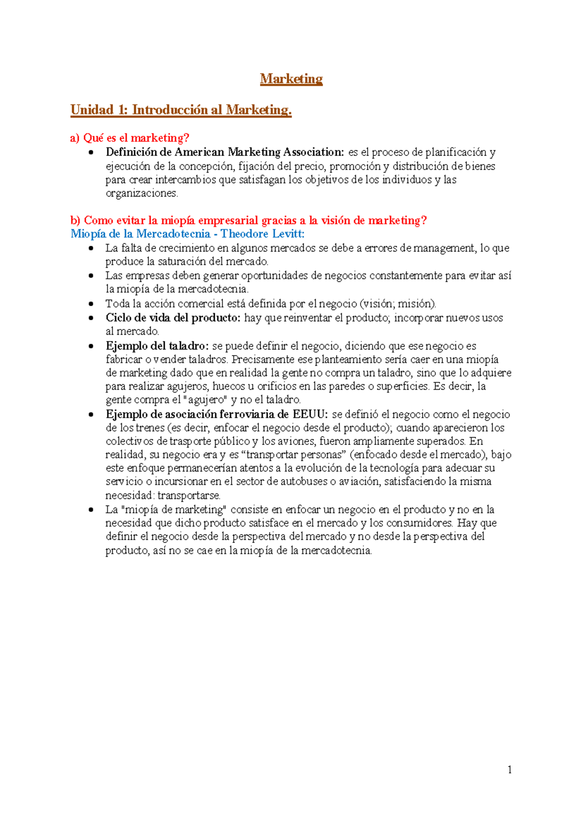 Resumen Marketing I: Introducción y Estrategias Clave - Studocu