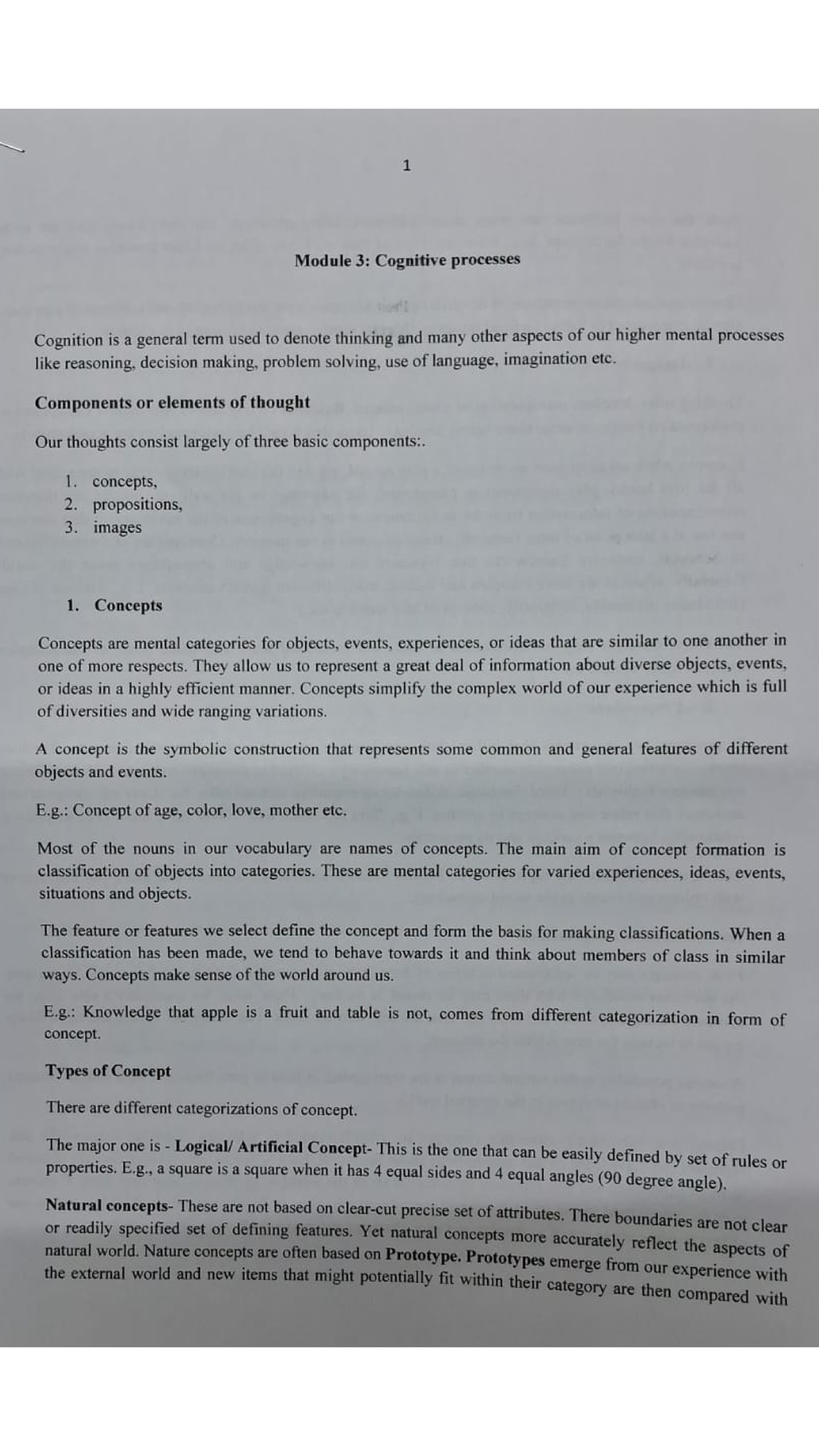 Cognition sem 2 psychology - 1 Module 3: Cognitive processes Cognition ...
