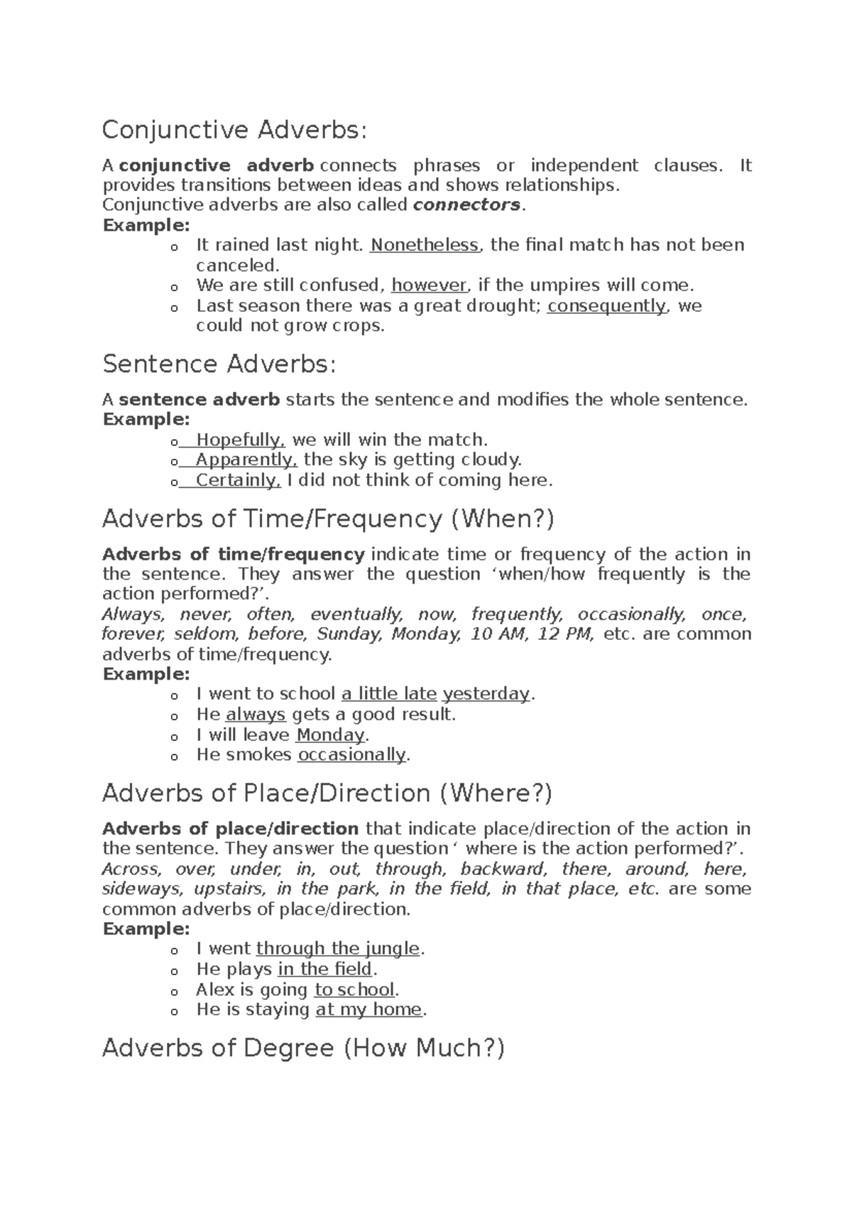 Understanding Various Adverb Types: Definitions & Examples - Studeersnel