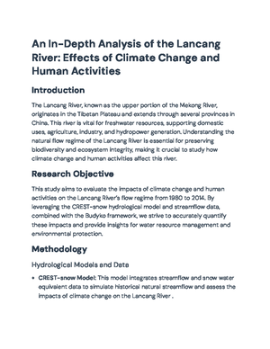 Analysis of Climate Change and Human Impact on Streamflow in LR Basin ...