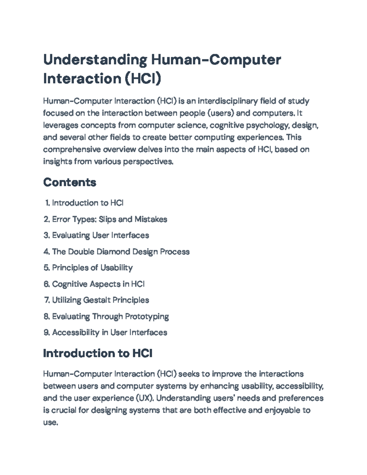 Human-Computer Interaction (HCI): A Comprehensive Overview and Analysis ...
