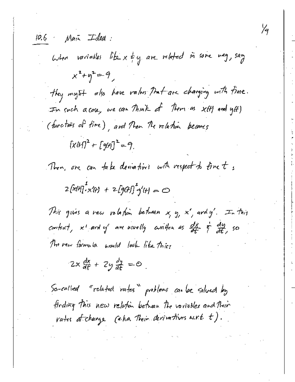 10.6 Hints and examples for related variables and their derivatives ...