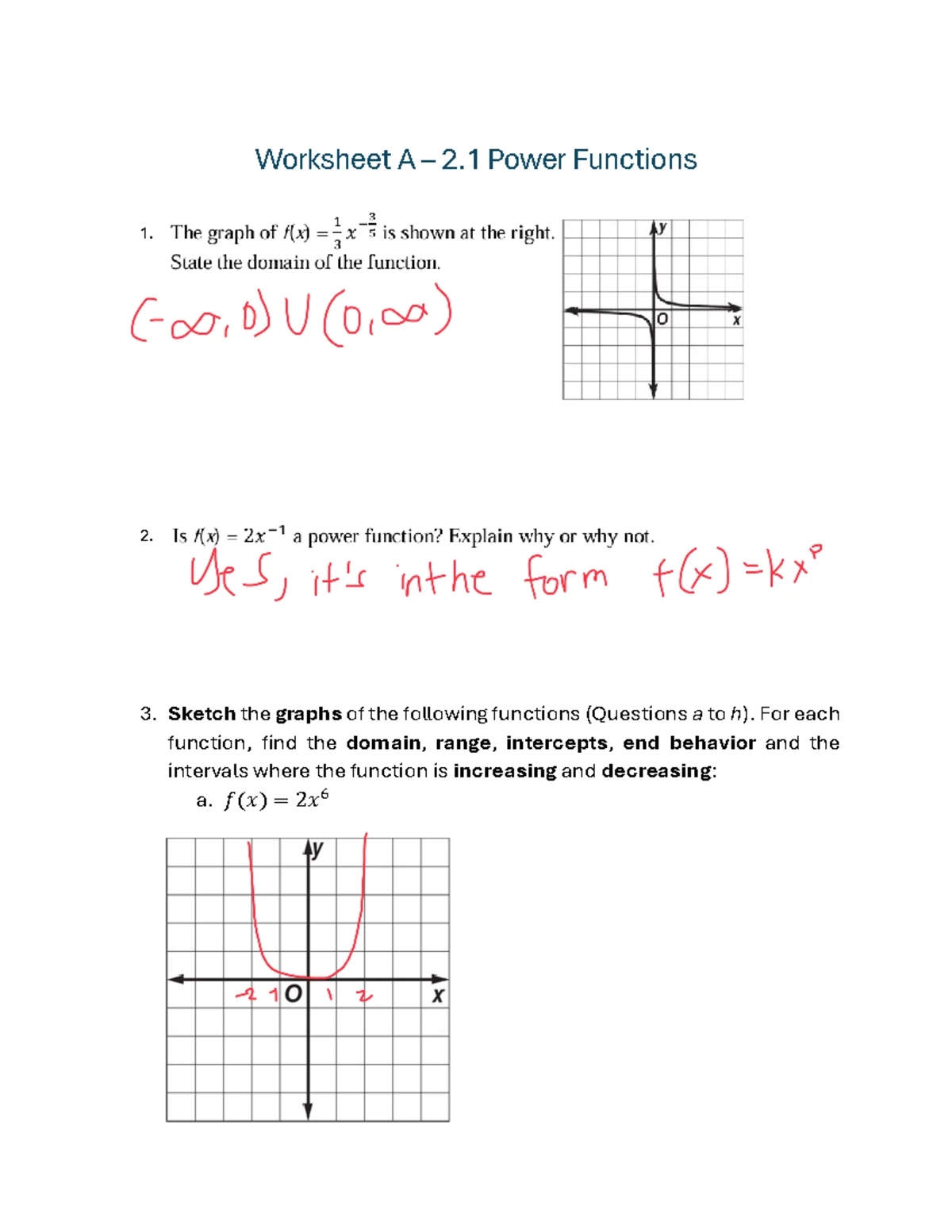 Precalculus Worksheet: Activity 1 - Limit Theorem & Examples - Studocu