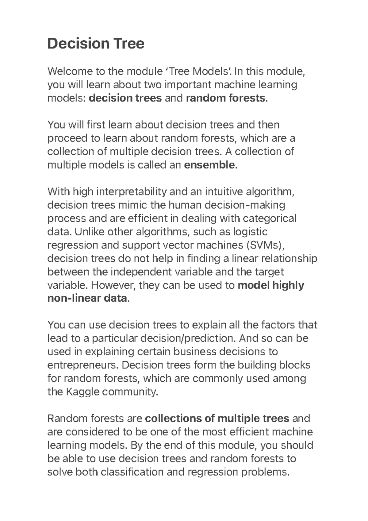 Decision Tree and Random Forests: A Comprehensive Overview - Studocu