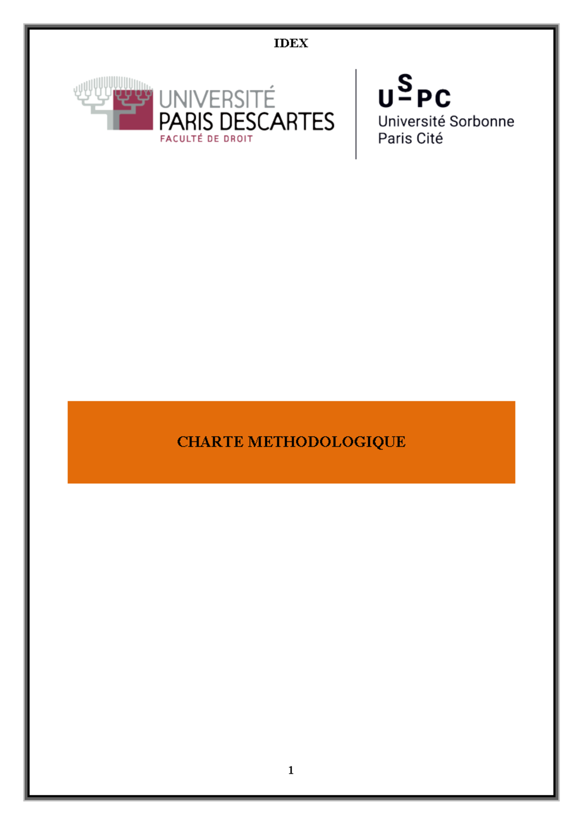 Charte de methodologie - CHARTE METHODOLOGIQUE AVERTISSEMENT La ...