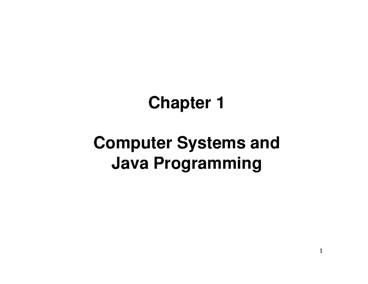 CH2 - java basics - Chapter 2 Java Program Development Review: Computer ...