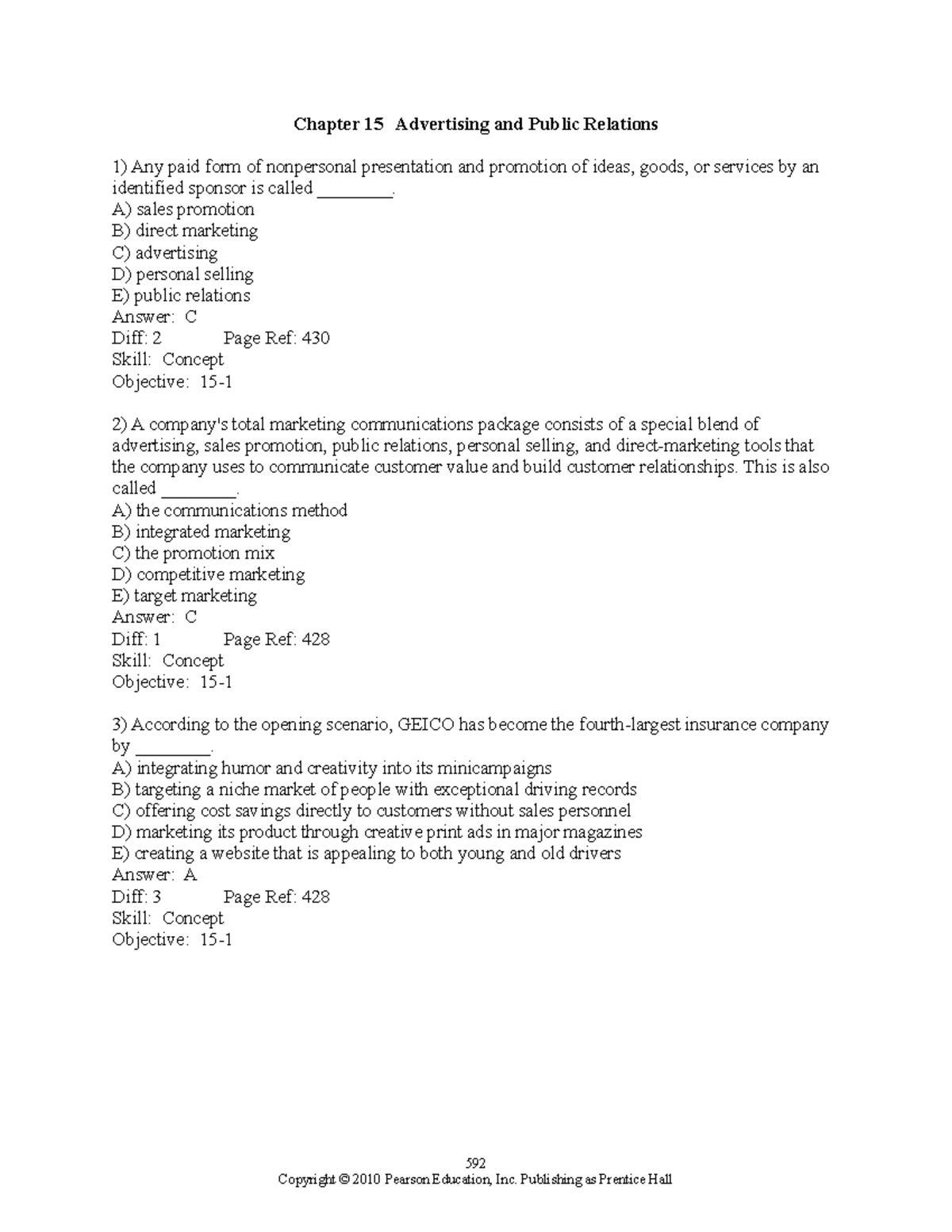 Advertising and PR: Exam 2019 Questions & Answers (Chapter 15) - Studocu
