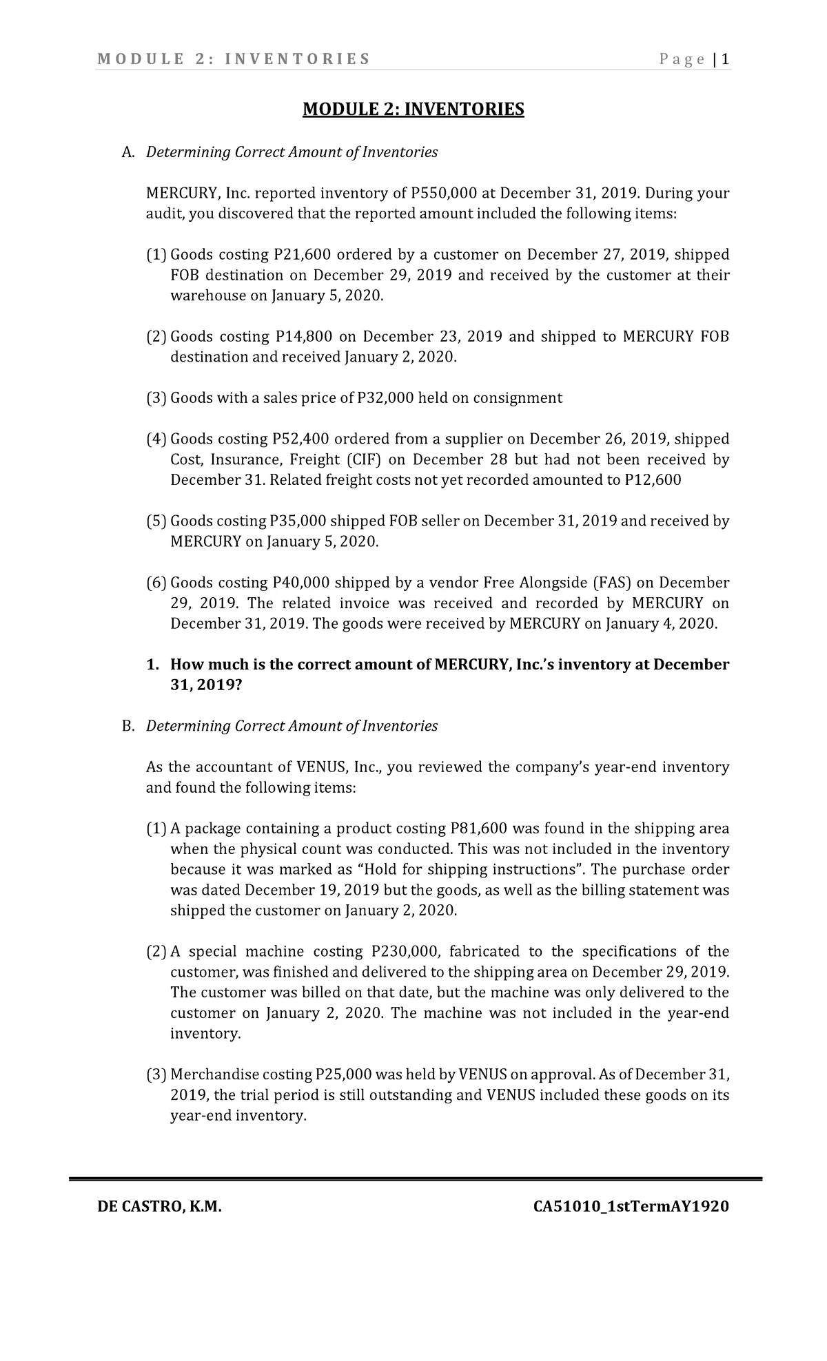 IA 2 Front Chapter 1 printable font page - Intermediate Accounting 2 ...