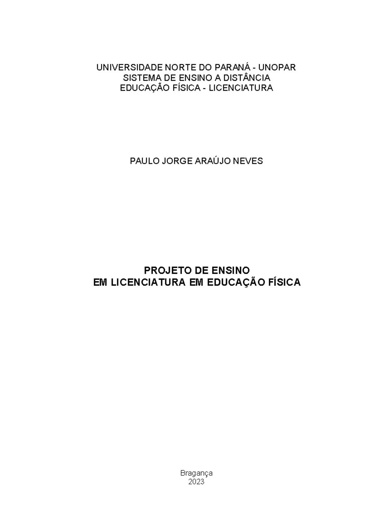 Projeto de Ensino: Inclusão do Judô na Educação Física EF- PJAN ...