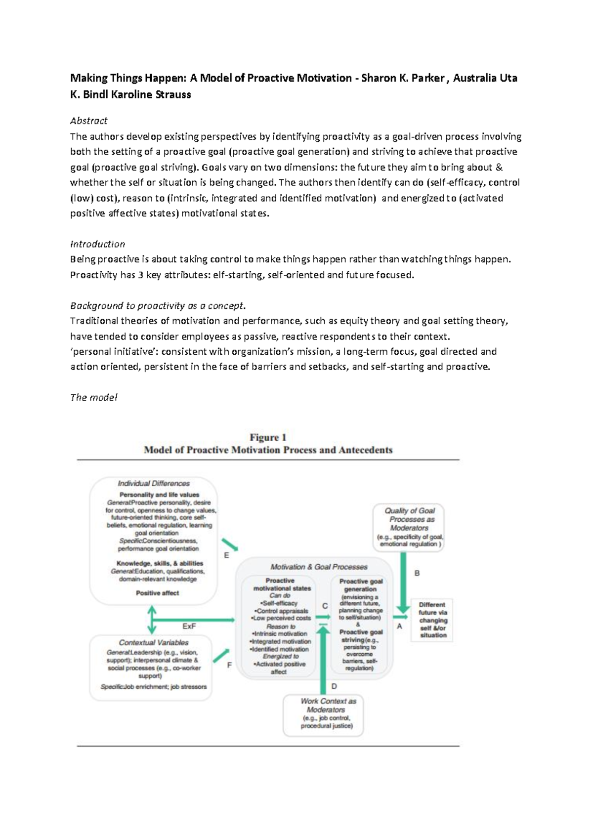 Proactive Motivation Models in Leadership Theories (6314M0229Y ...