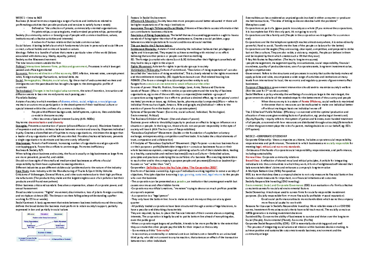 BGS Cheat Sheet: Key Concepts in Business & Society - Summary - Studocu