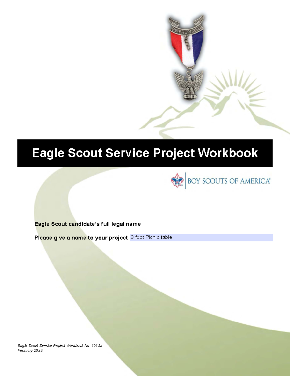 Eagle Scout Service Project Workbook: 8-Foot Picnic Table Proposal ...