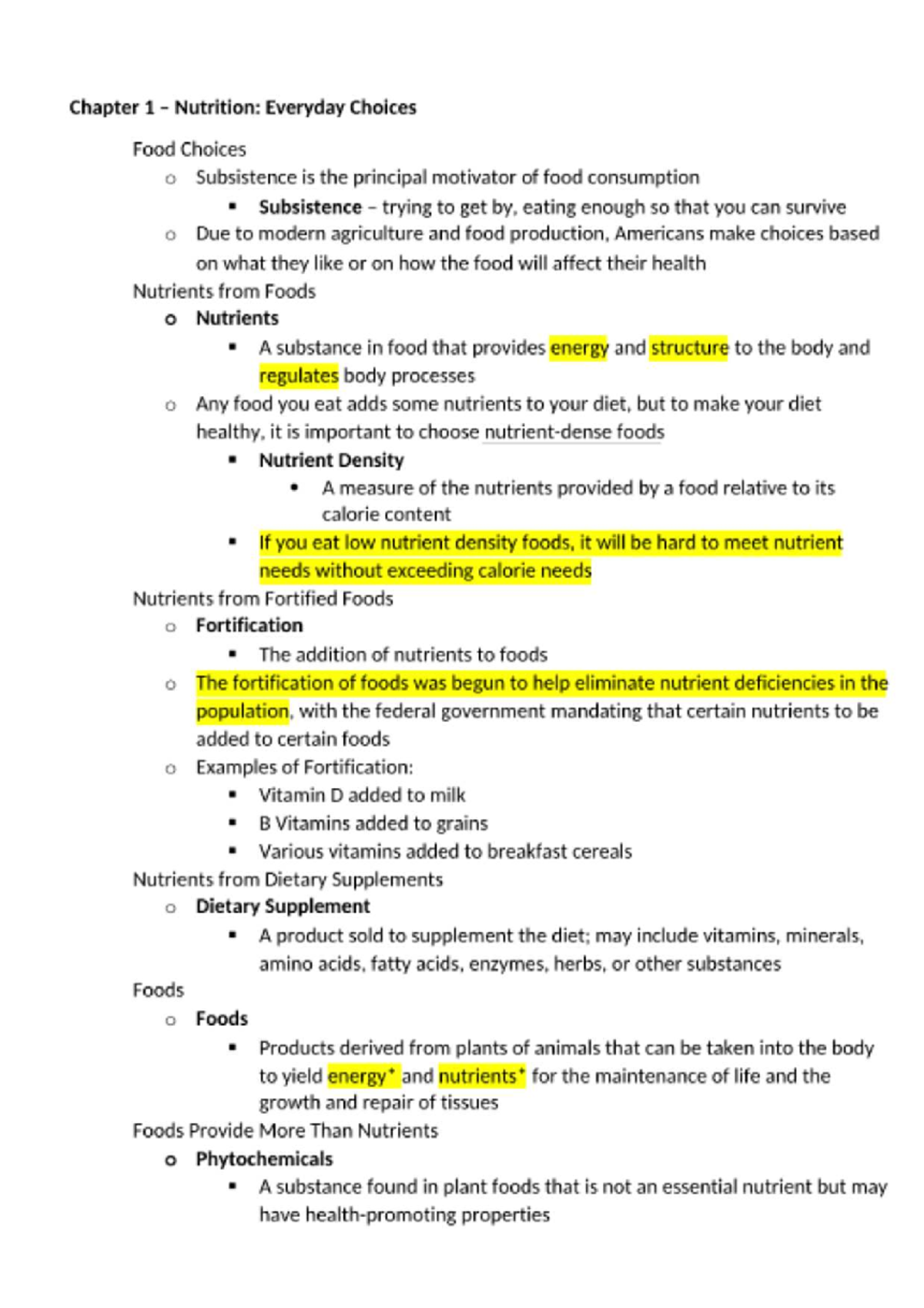 Chapter 1: Nutrition and Food Choices - Key Concepts and Insights - Studocu