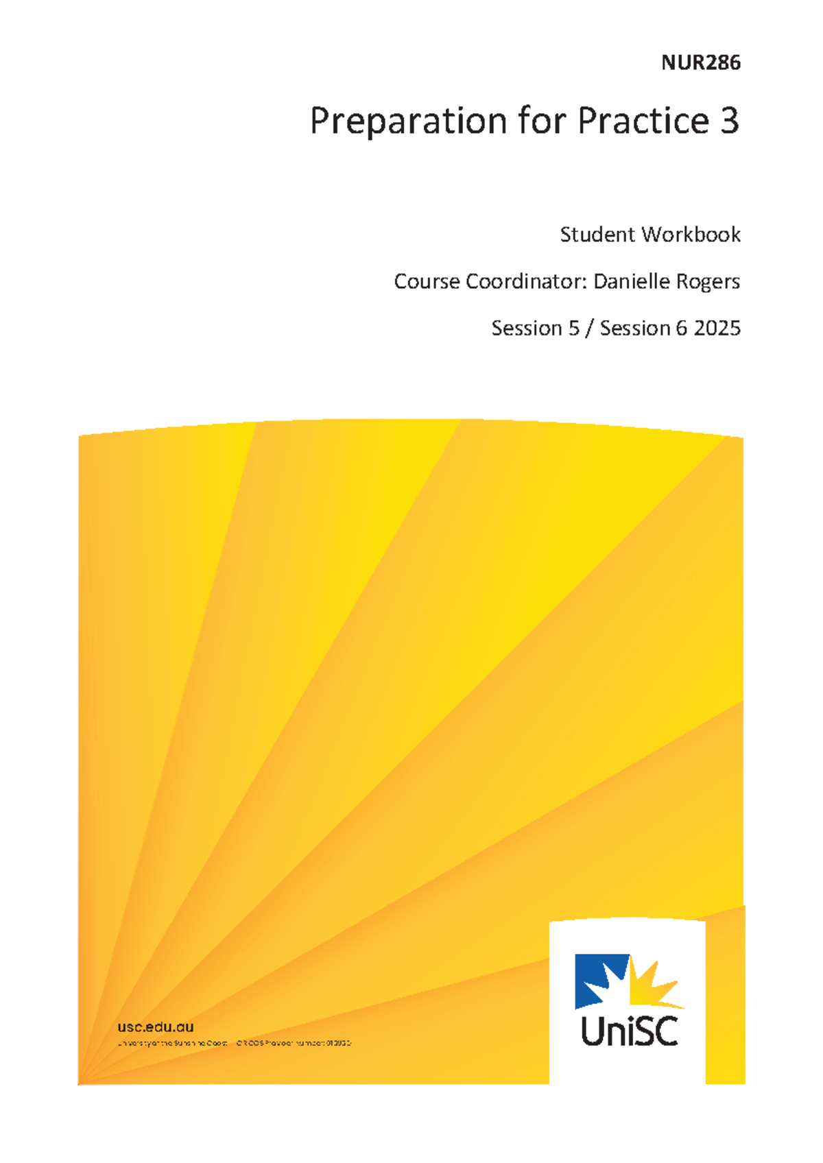 NUR286 Preparation for Practice 3 Student Workbook 2025 - Studocu