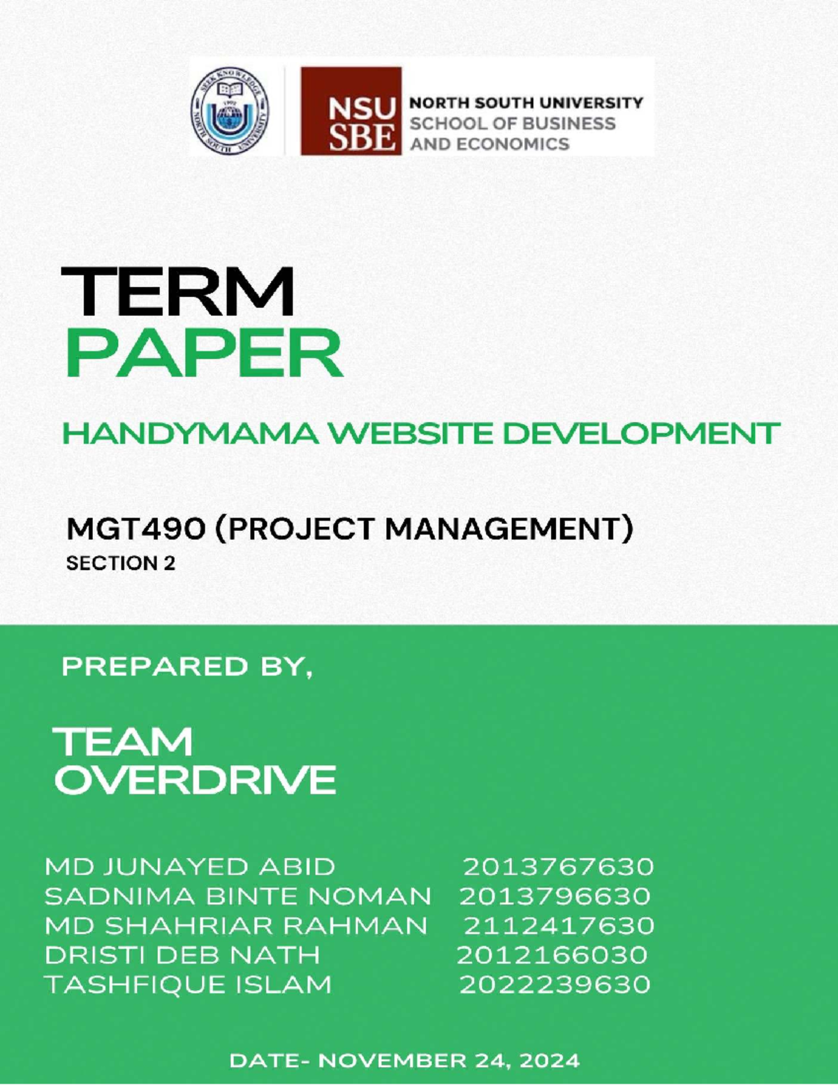 MGT490 - Website design and launch project report draft - Studocu