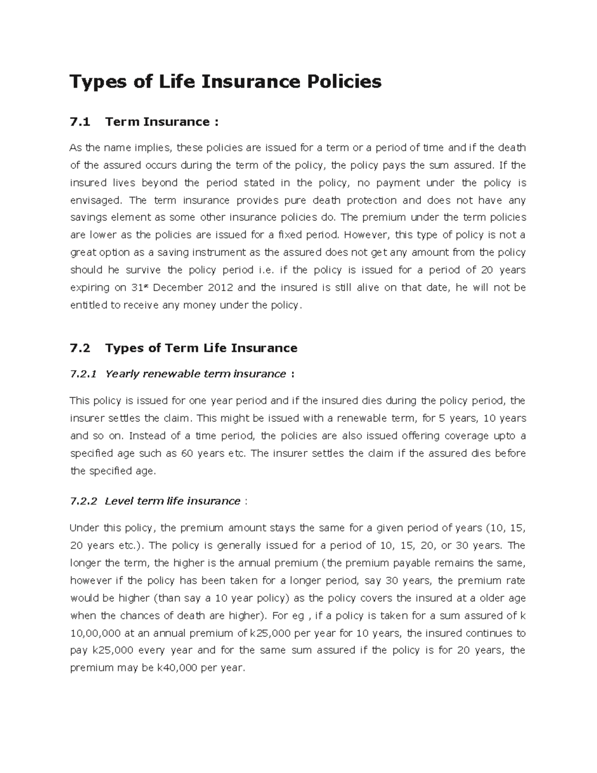 Types of Life Insurance Policies: Term & Whole Life Overview 034105 ...