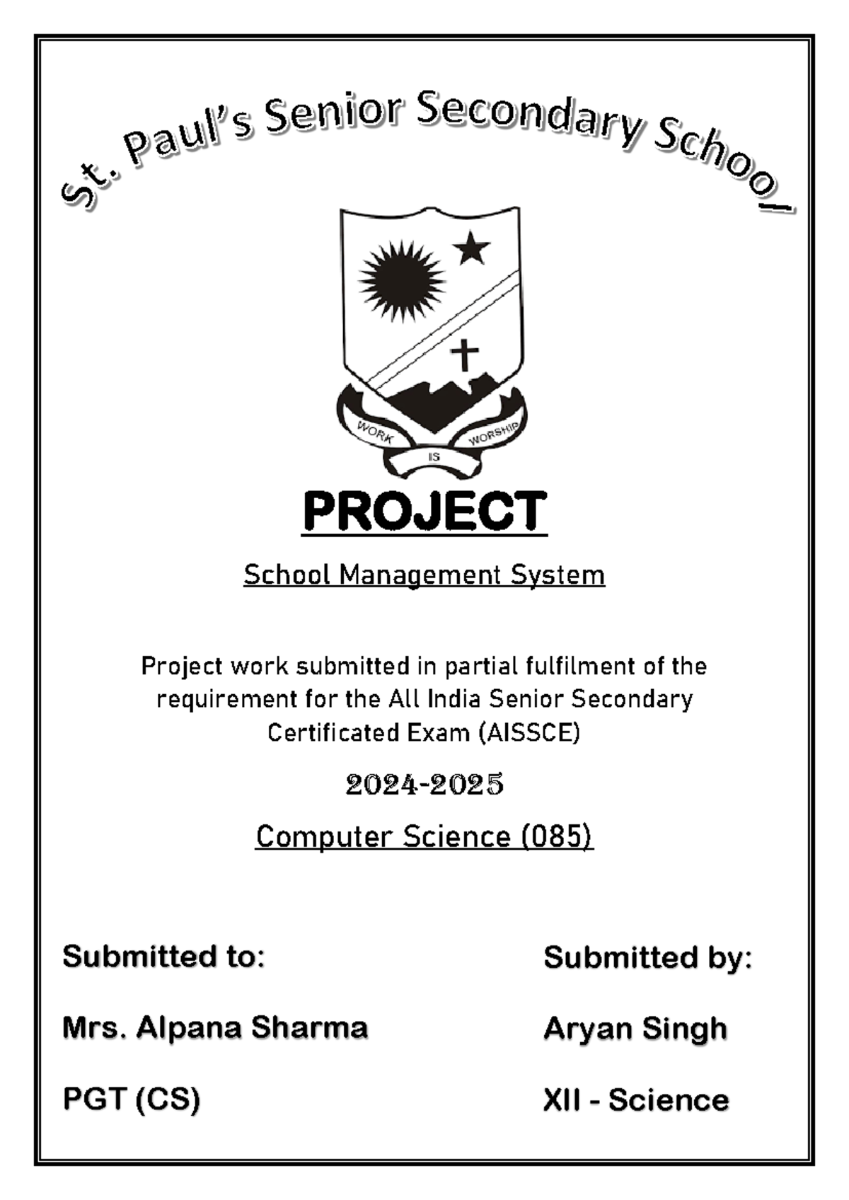CS - School Manegment System - PROJECT School Management System Project ...