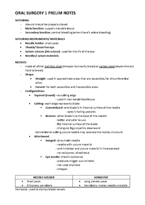 OS 1: Comprehensive Overview of Oral and Maxillofacial Surgery - Studocu