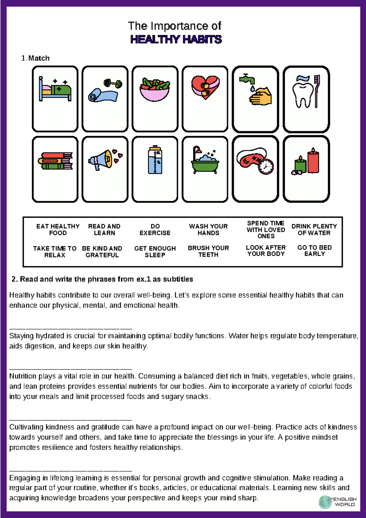 Healthy Habits for a Better Life: A Guide (ENG 101) - Studocu