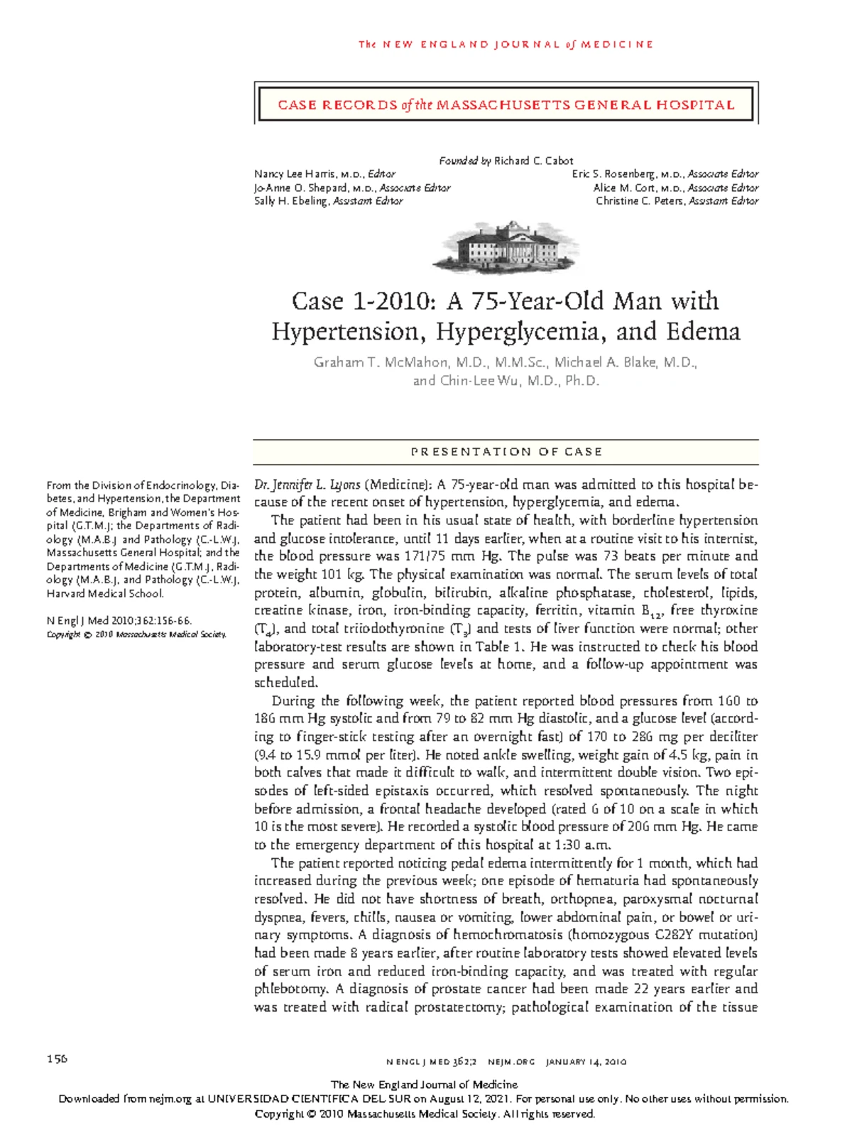 Case Study: Meningitis Adenovirus in a 45-Year-Old Patient (NEJM 381/15 ...