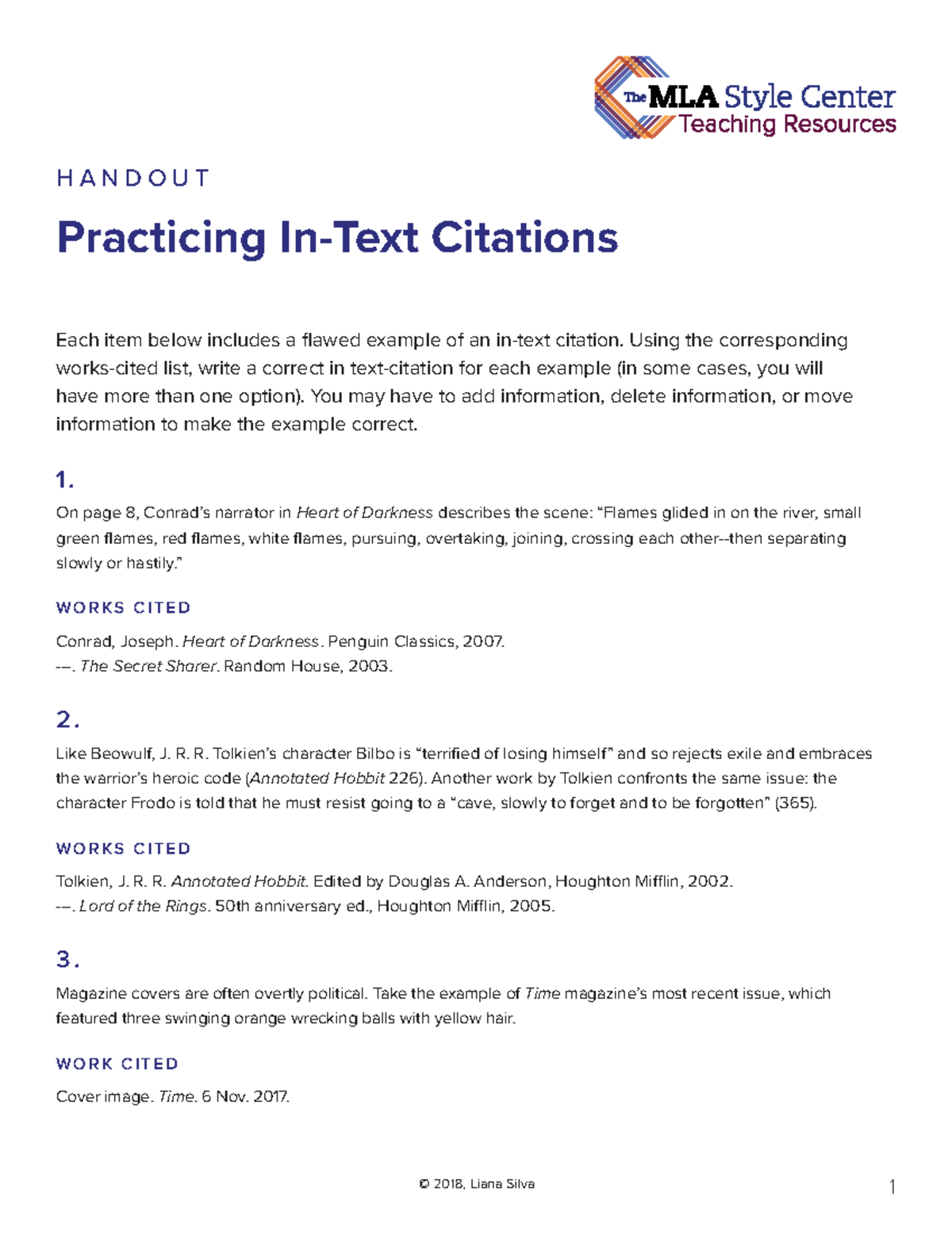 Practicing In-Text Citations: Flawed Examples and Corrections - Studocu