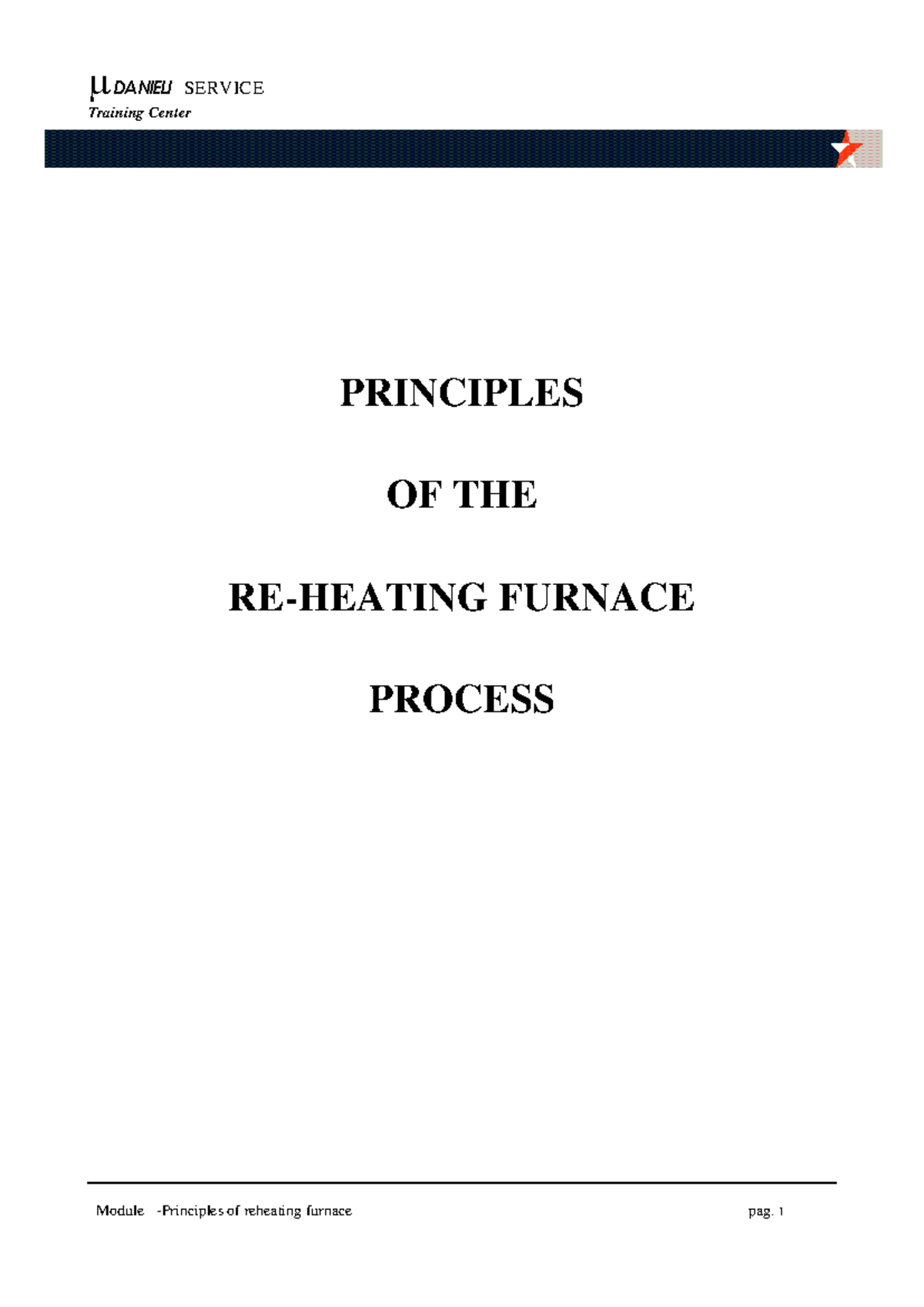 DANIELI SERVICE Training Center: Reheating Furnace Process Principles ...