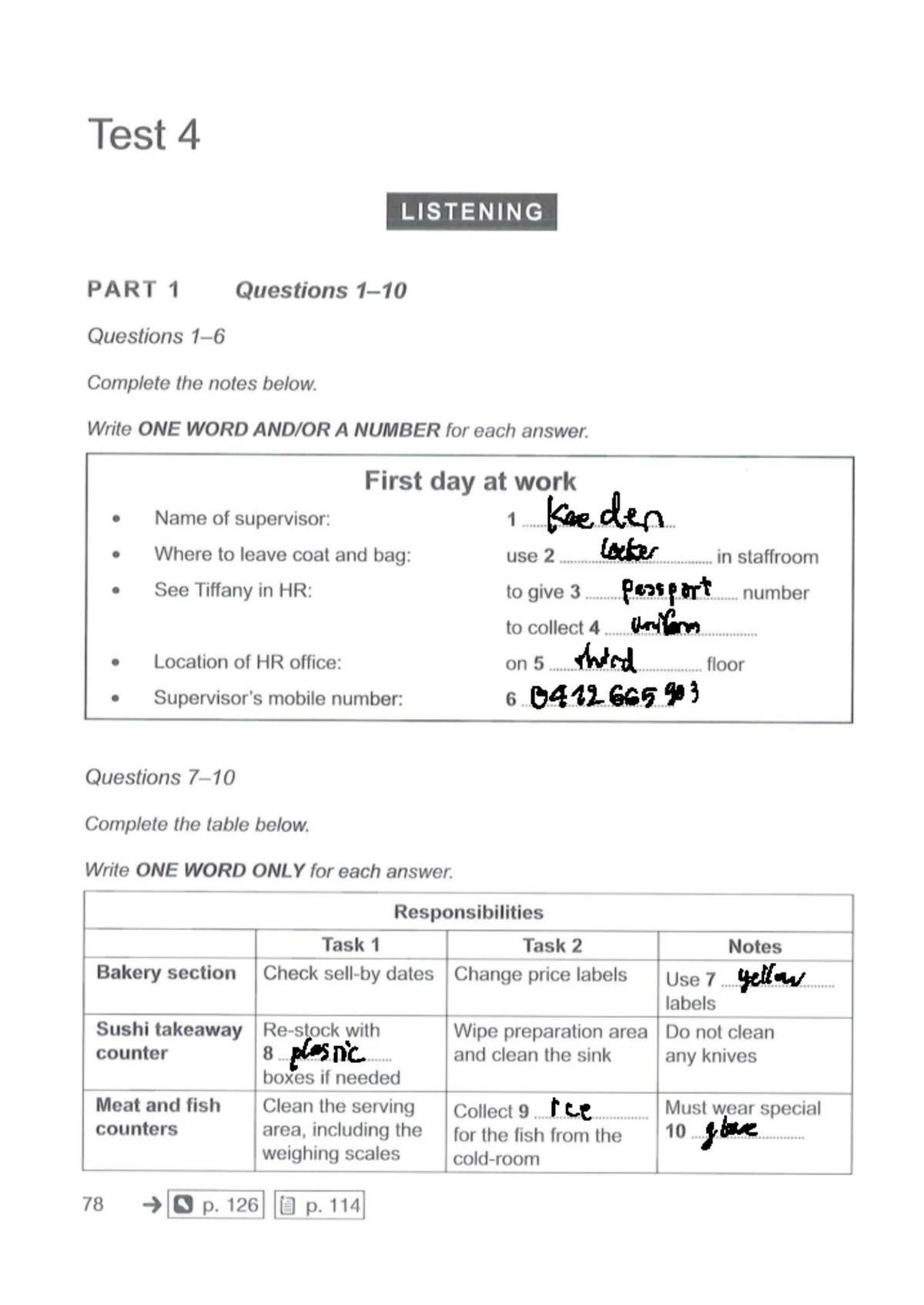 Cambridge 2019 - Test 3 Listening Part 1 & 2 Notes - Studocu